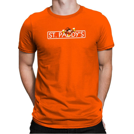 St. Paddy's Exclusive - St Paddys Day - Mens Premium T-Shirts RIPT Apparel Small / Classic Orange