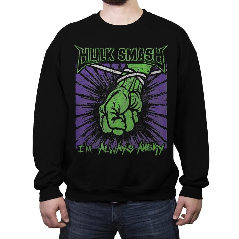 St. Smasher - Crew Neck Sweatshirt Crew Neck Sweatshirt RIPT Apparel Small / Black