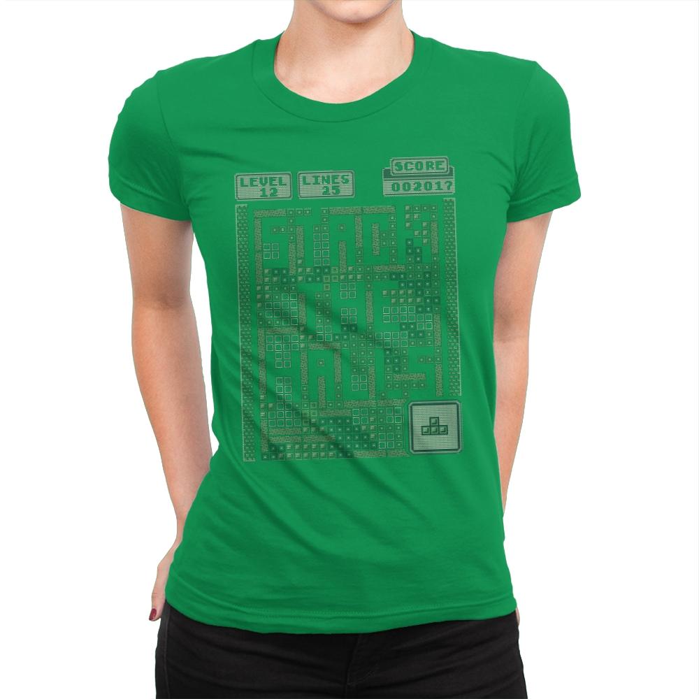 Stack the Halls - Ugly Holiday - Womens Premium T-Shirts RIPT Apparel Small / Kelly Green