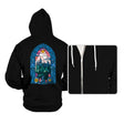 Stained Glass Castle - Hoodies Hoodies RIPT Apparel Small / Black