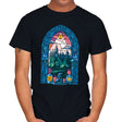 Stained Glass Castle - Mens T-Shirts RIPT Apparel Small / Black