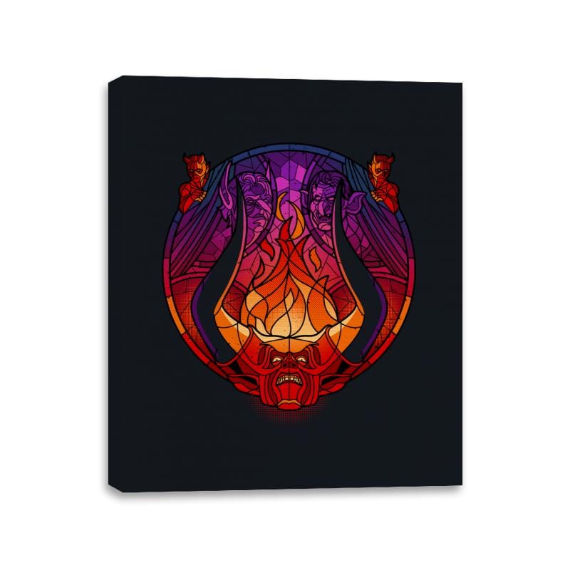 Stained Glass Darkness - Canvas Wraps Canvas Wraps RIPT Apparel 11x14 / Black
