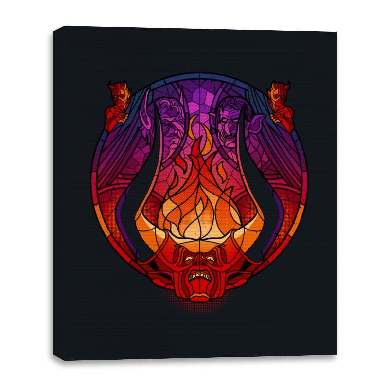 Stained Glass Darkness - Canvas Wraps Canvas Wraps RIPT Apparel 16x20 / Black