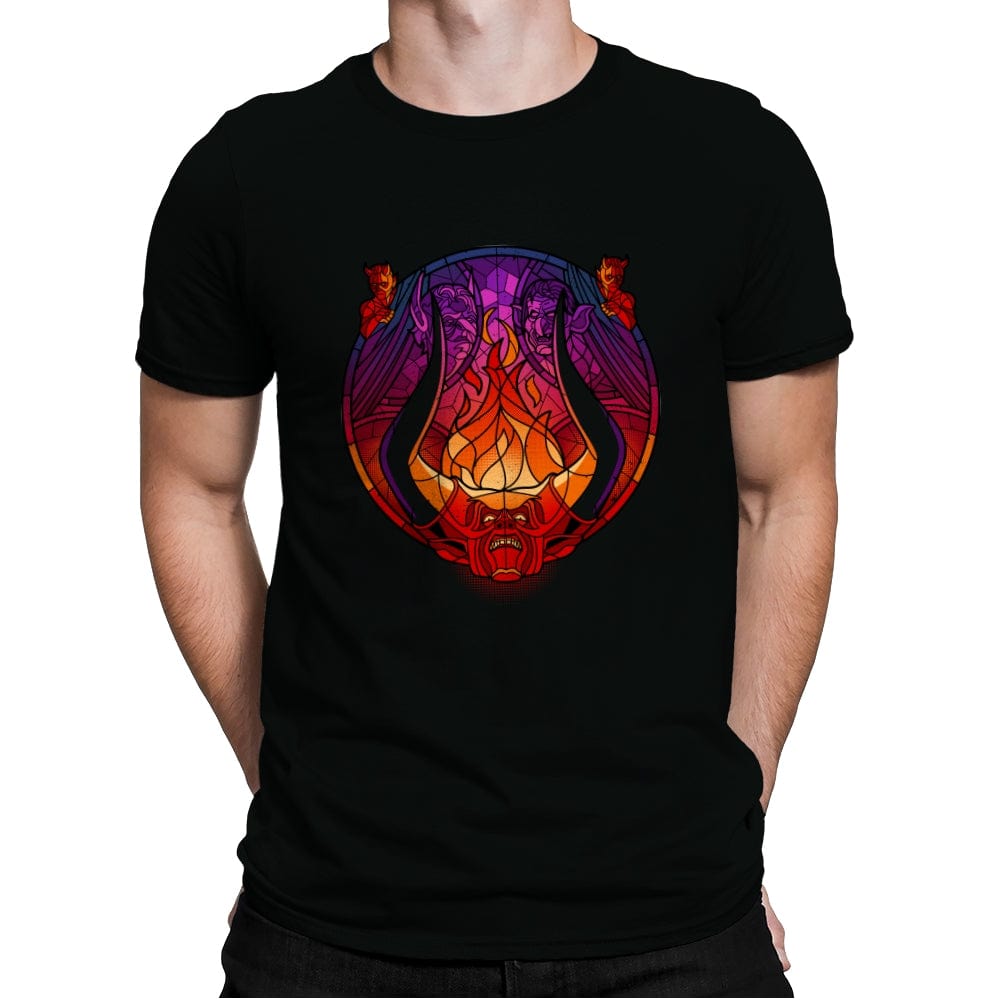 Stained Glass Darkness - Mens Premium T-Shirts RIPT Apparel Small / Black