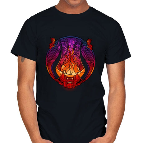 Stained Glass Darkness - Mens T-Shirts RIPT Apparel Small / Black