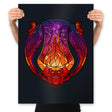 Stained Glass Darkness - Prints Posters RIPT Apparel 18x24 / Black
