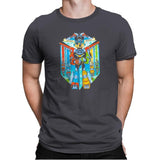 Stained Glass Defender Exclusive - Mens Premium T-Shirts RIPT Apparel Small / Heavy Metal