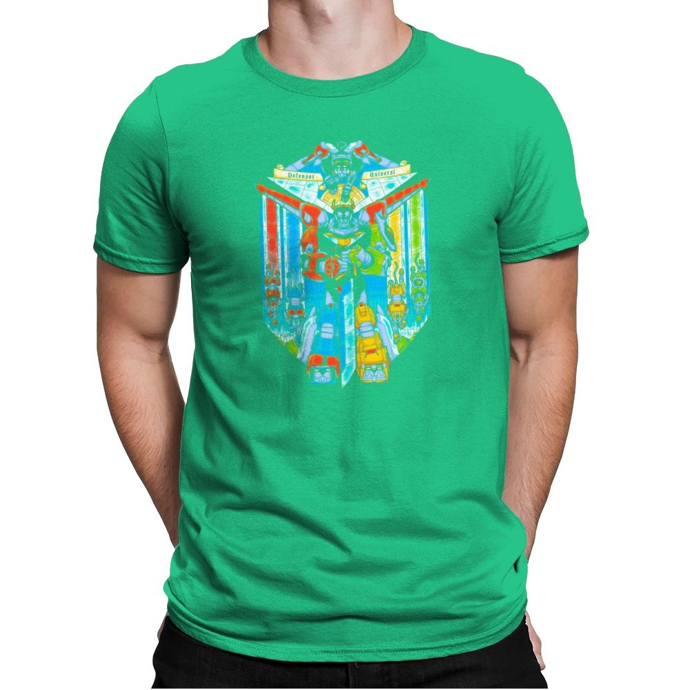 Stained Glass Defender Exclusive - Mens Premium T-Shirts RIPT Apparel Small / Kelly Green