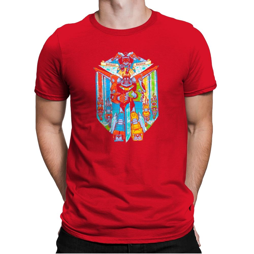 Stained Glass Defender Exclusive - Mens Premium T-Shirts RIPT Apparel Small / Red