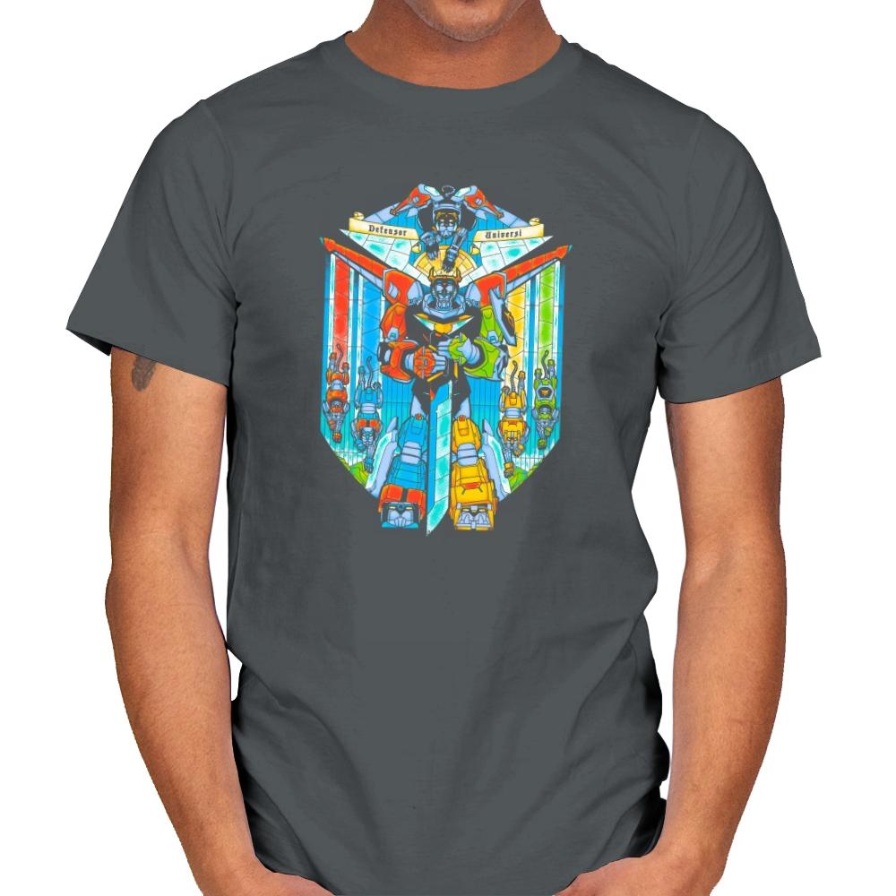 Stained Glass Defender Exclusive - Mens T-Shirts RIPT Apparel Small / Charcoal