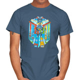 Stained Glass Defender Exclusive - Mens T-Shirts RIPT Apparel Small / Indigo Blue