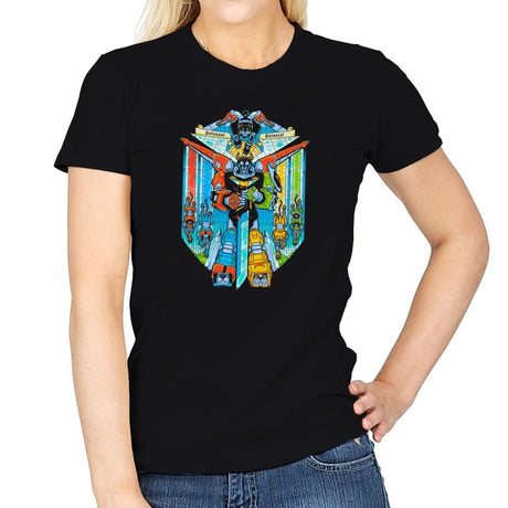 Stained Glass Defender Exclusive - Womens T-Shirts RIPT Apparel 3x-large / Black