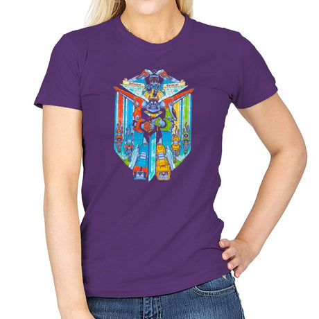 Stained Glass Defender Exclusive - Womens T-Shirts RIPT Apparel Small / Purple
