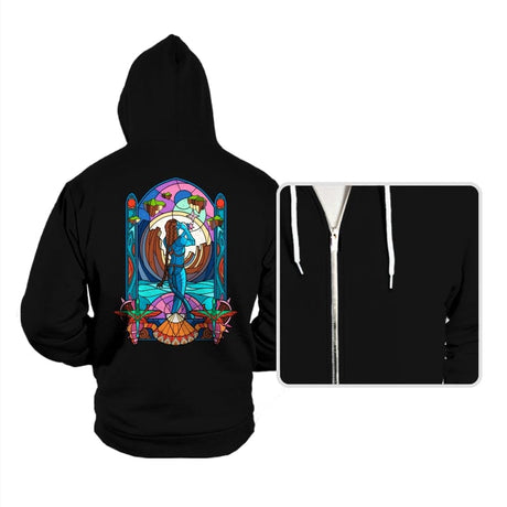 Stained Glass Paradise - Hoodies Hoodies RIPT Apparel Small / Black