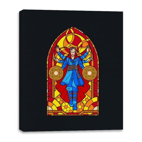 Stained Glass Sorcerer - Canvas Wraps Canvas Wraps RIPT Apparel 16x20 / Black