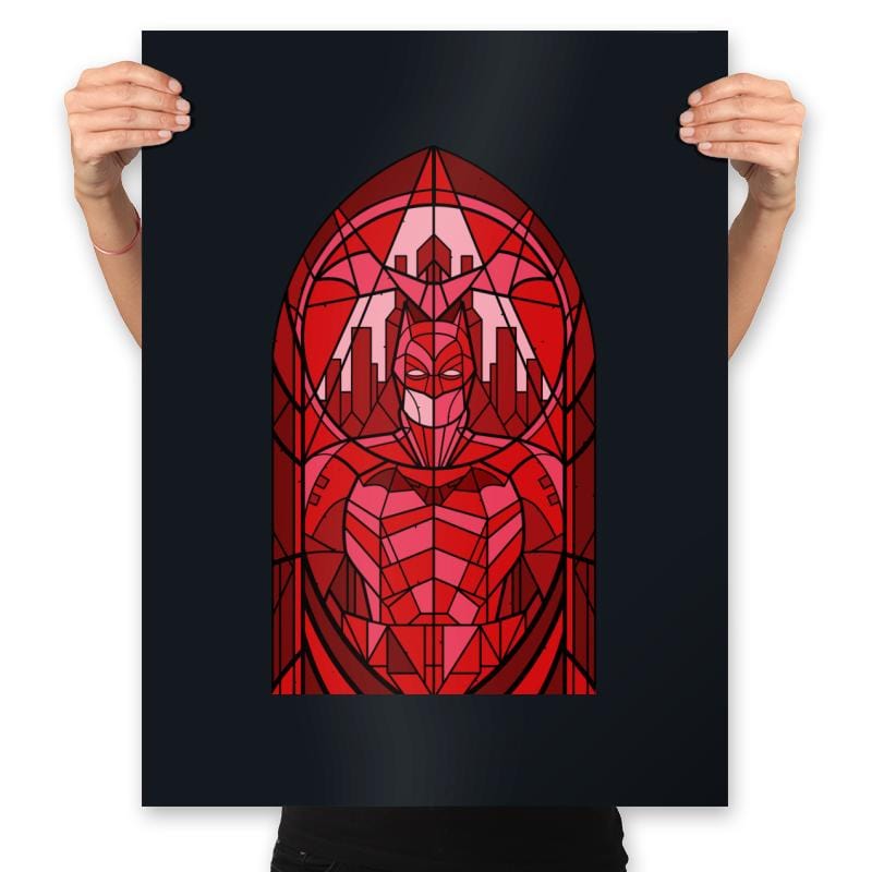 Stained Glass Vengeance - Prints Posters RIPT Apparel 18x24 / Black
