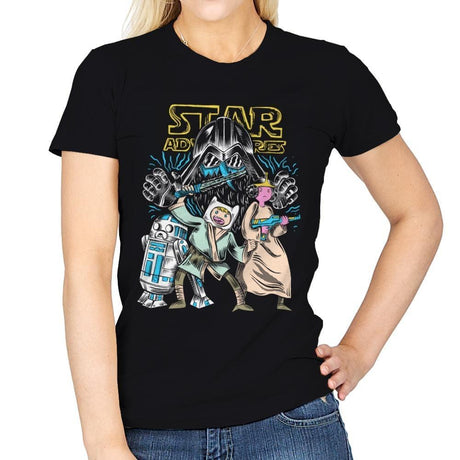 Star Adventures - Womens T-Shirts RIPT Apparel Small / Black