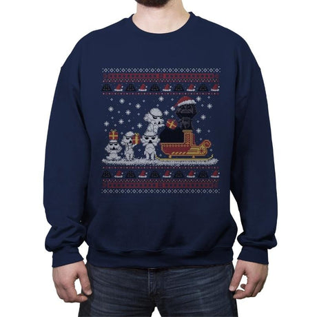 Star Christmas - Ugly Holiday - Crew Neck Sweatshirt Crew Neck Sweatshirt RIPT Apparel