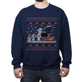 Star Christmas - Ugly Holiday - Crew Neck Sweatshirt Crew Neck Sweatshirt RIPT Apparel Small / Navy