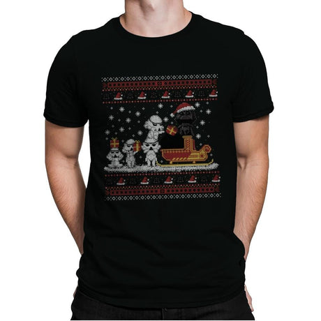 Star Christmas - Ugly Holiday - Mens Premium T-Shirts RIPT Apparel Small / Black