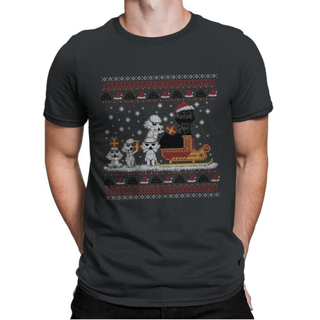 Star Christmas - Ugly Holiday - Mens Premium T-Shirts RIPT Apparel Small / Heavy Metal