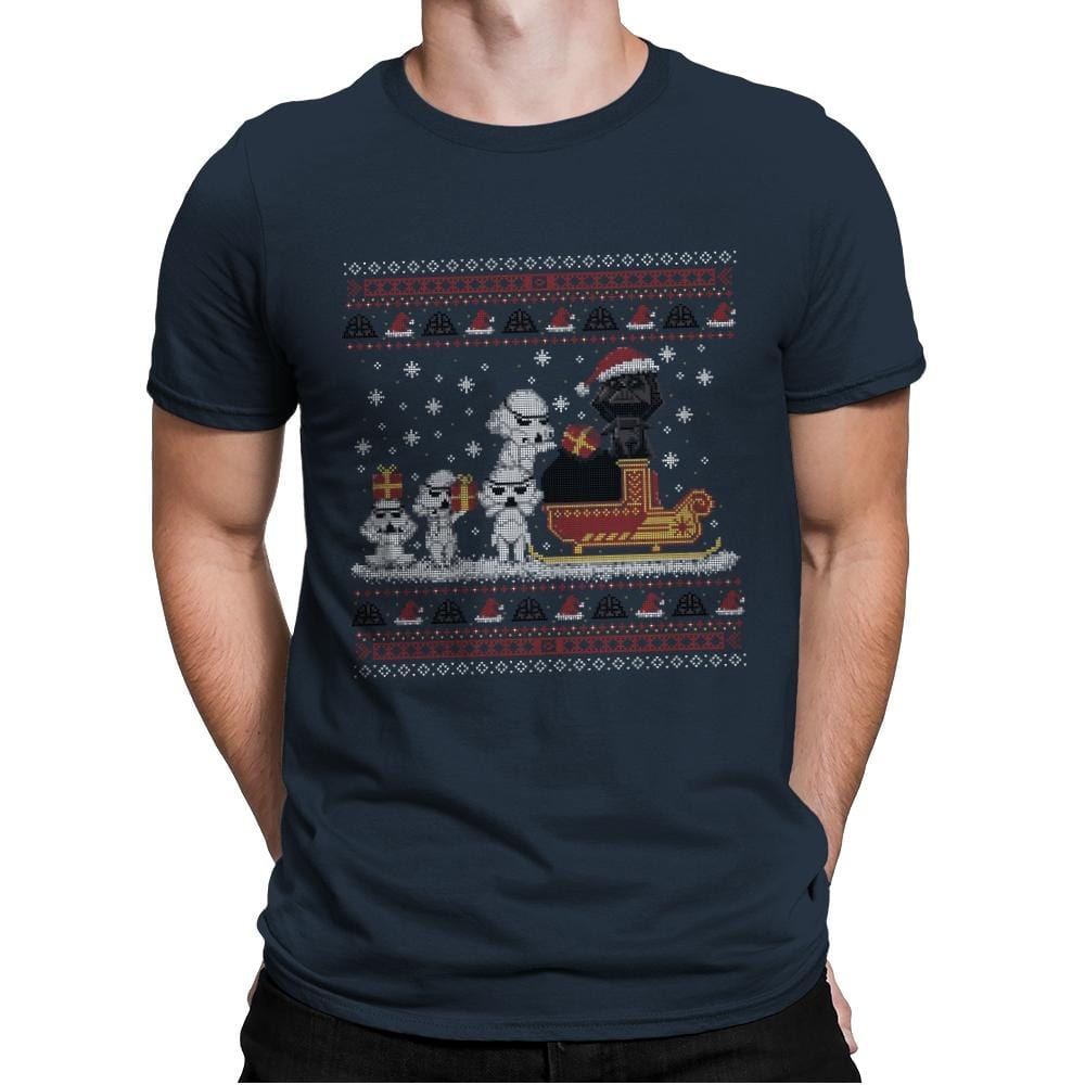 Star Christmas - Ugly Holiday - Mens Premium T-Shirts RIPT Apparel Small / Indigo