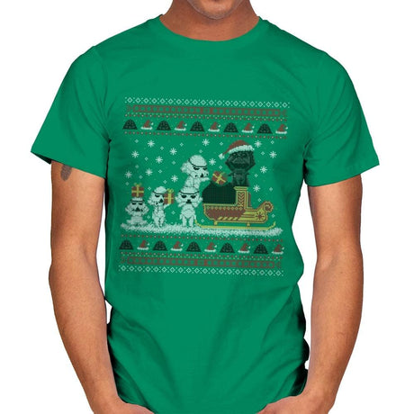 Star Christmas - Ugly Holiday - Mens T-Shirts RIPT Apparel Small / Kelly Green