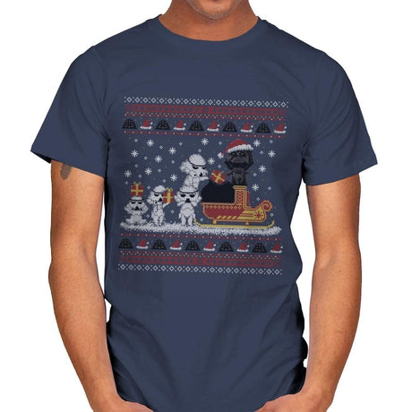 Star Christmas - Ugly Holiday - Mens T-Shirts RIPT Apparel Small / Navy