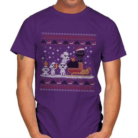 Star Christmas - Ugly Holiday - Mens T-Shirts RIPT Apparel Small / Purple
