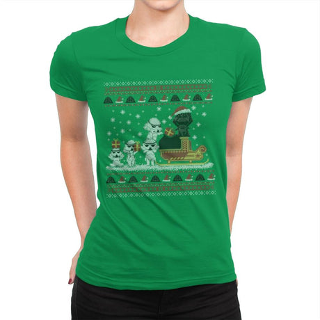 Star Christmas - Ugly Holiday - Womens Premium T-Shirts RIPT Apparel Small / Kelly Green