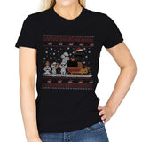 Star Christmas - Ugly Holiday - Womens T-Shirts RIPT Apparel Small / Black