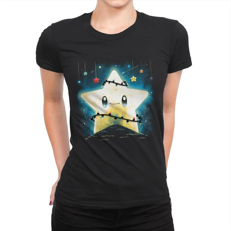 Star Lights - Womens Premium T-Shirts RIPT Apparel Small / Black