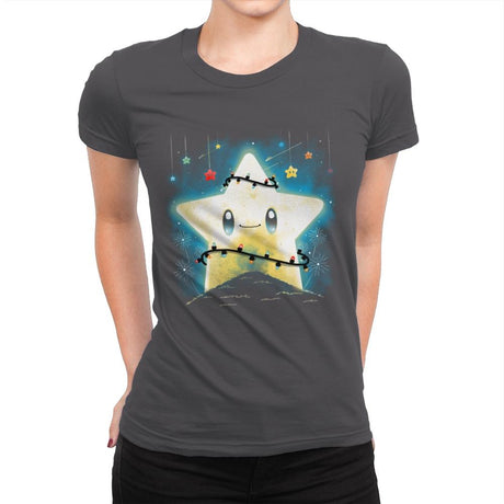 Star Lights - Womens Premium T-Shirts RIPT Apparel Small / Heavy Metal