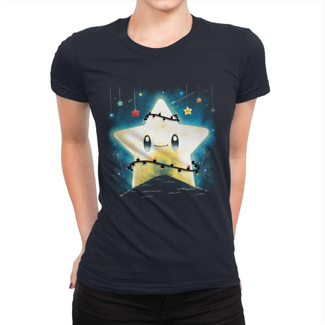 Star Lights - Womens Premium T-Shirts RIPT Apparel Small / Midnight Navy