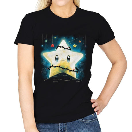 Star Lights - Womens T-Shirts RIPT Apparel Small / Black