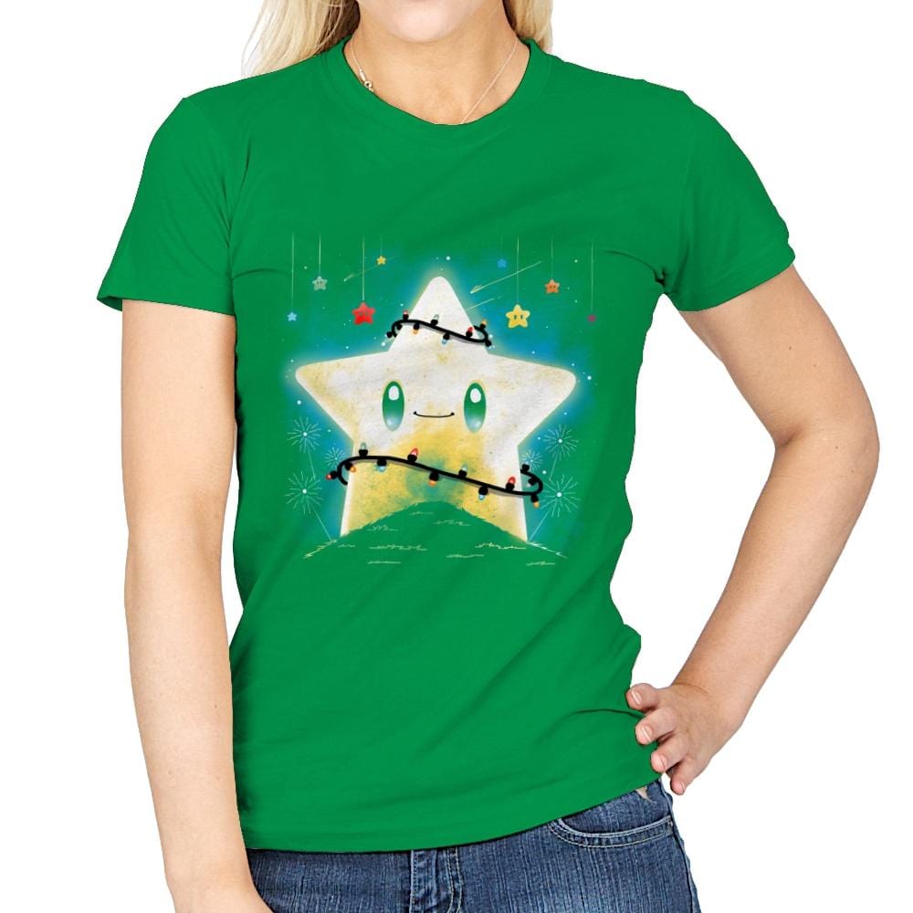 Star Lights - Womens T-Shirts RIPT Apparel Small / Irish Green