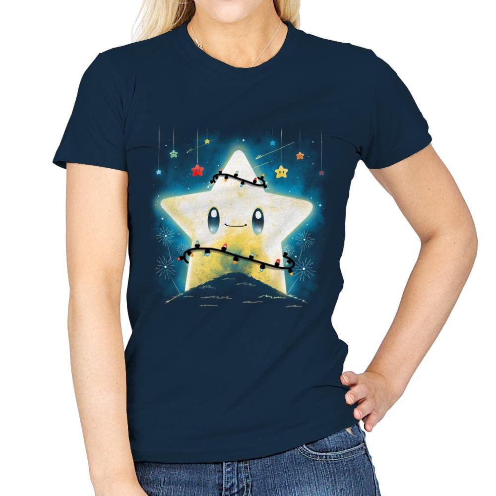 Star Lights - Womens T-Shirts RIPT Apparel Small / Navy