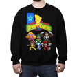 Star Power Rangers - Crew Neck Sweatshirt Crew Neck Sweatshirt RIPT Apparel Small / Black