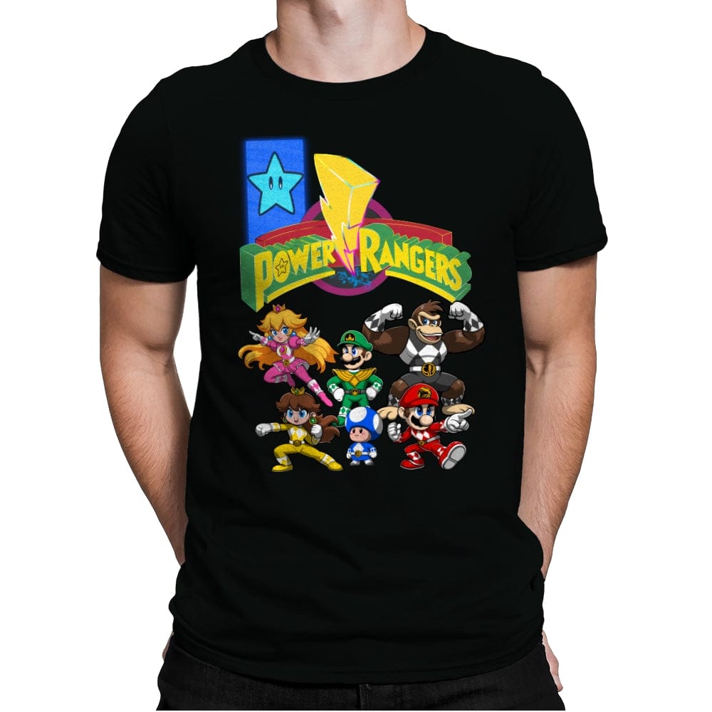 Star Power Rangers - Mens Premium T-Shirts RIPT Apparel Small / Black