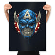 Star Spangled Skull - Prints Posters RIPT Apparel 18x24 / Black