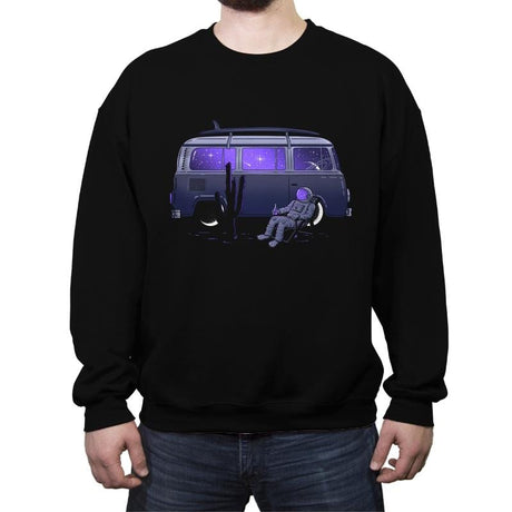 Star Trippin' - Crew Neck Sweatshirt Crew Neck Sweatshirt RIPT Apparel Small / Black