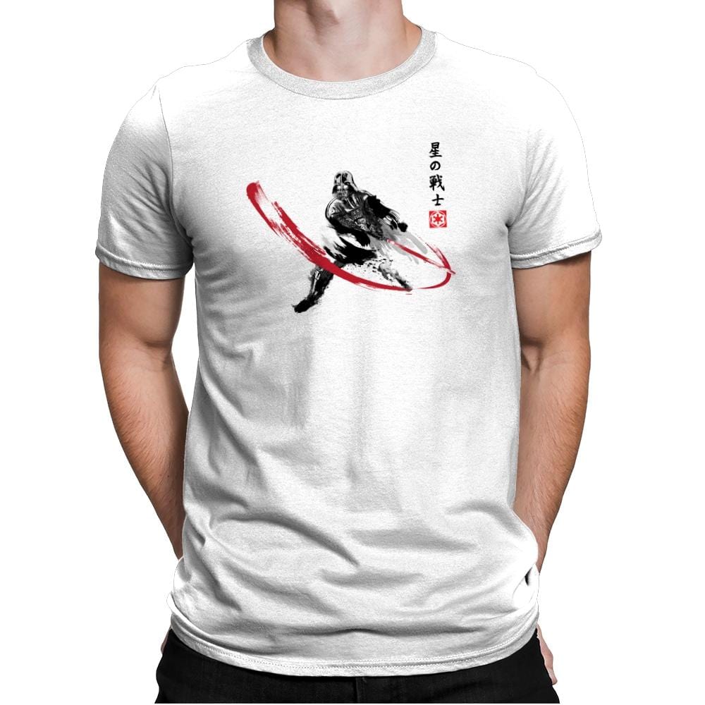 Star Warrior Sumi-E - Sumi Ink Wars - Mens Premium T-Shirts RIPT Apparel Small / White