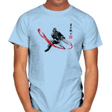 Star Warrior Sumi-E - Sumi Ink Wars - Mens T-Shirts RIPT Apparel Small / Light Blue