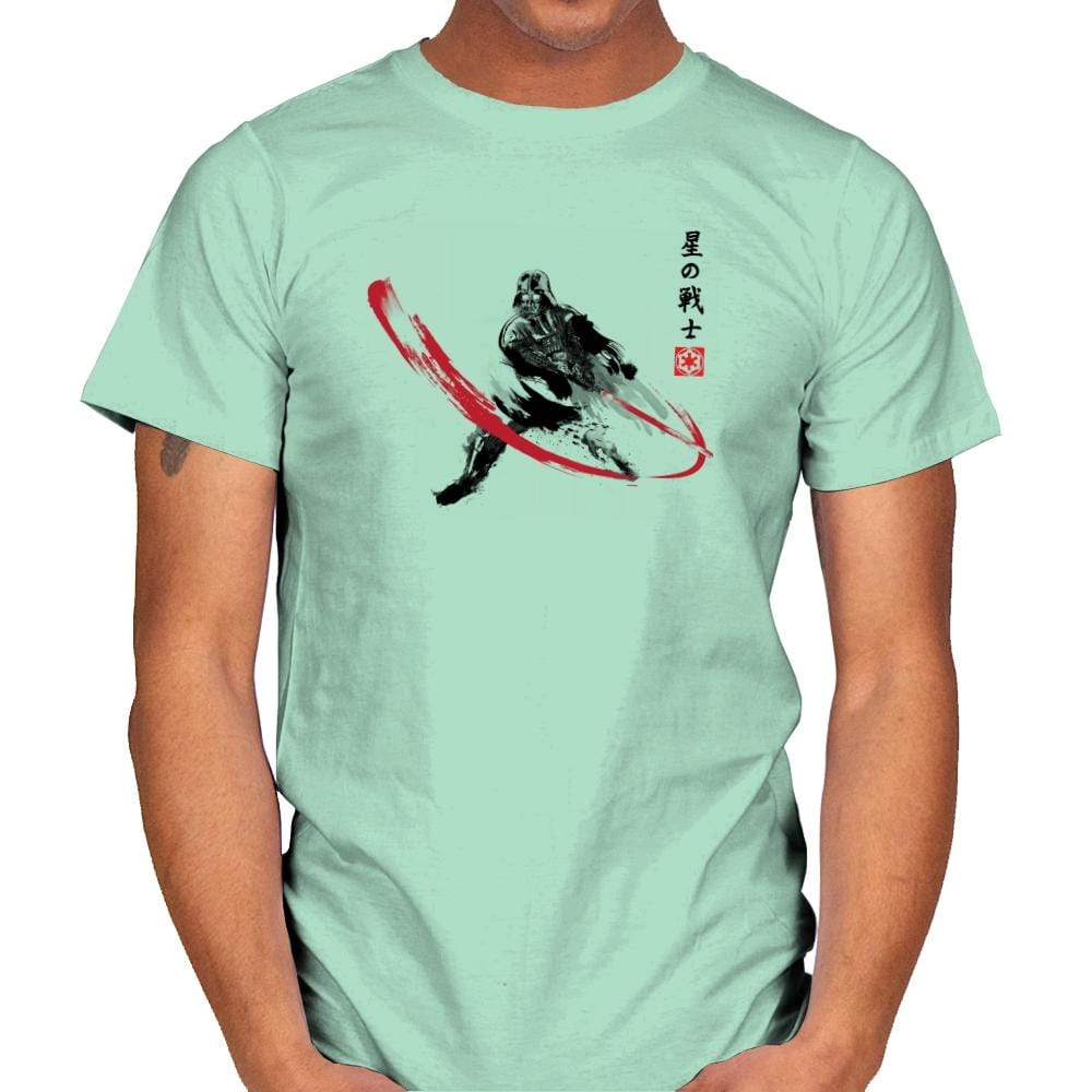 Star Warrior Sumi-E - Sumi Ink Wars - Mens T-Shirts RIPT Apparel Small / Mint Green