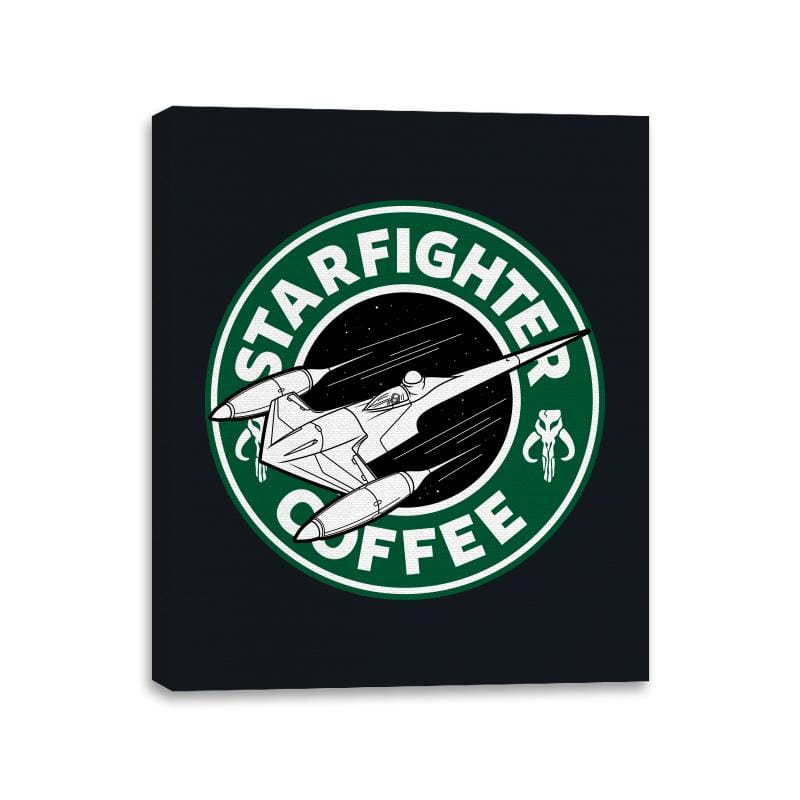 Starfighter Coffee - Canvas Wraps Canvas Wraps RIPT Apparel 11x14 / Black