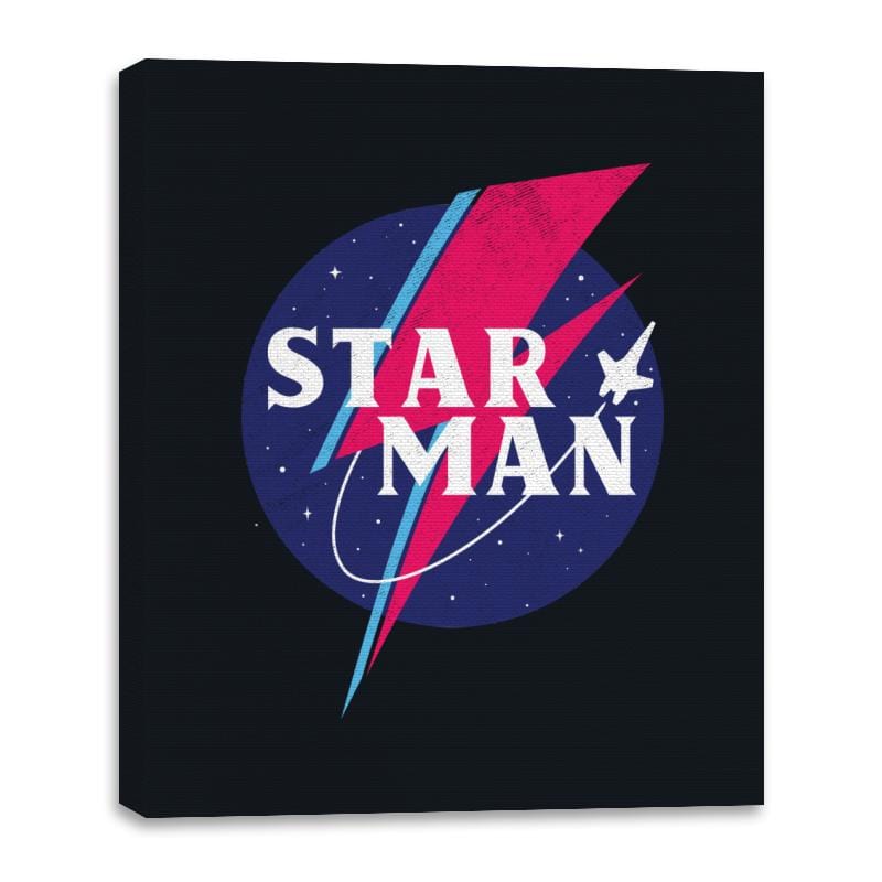 Starman - Canvas Wraps Canvas Wraps RIPT Apparel 16x20 / Black