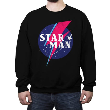 Starman - Crew Neck Sweatshirt Crew Neck Sweatshirt RIPT Apparel Small / Black