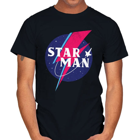 Starman - Mens T-Shirts RIPT Apparel Small / Black