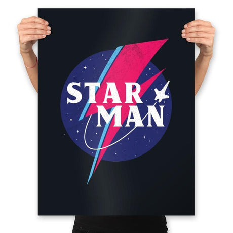 Starman - Prints Posters RIPT Apparel 18x24 / Black