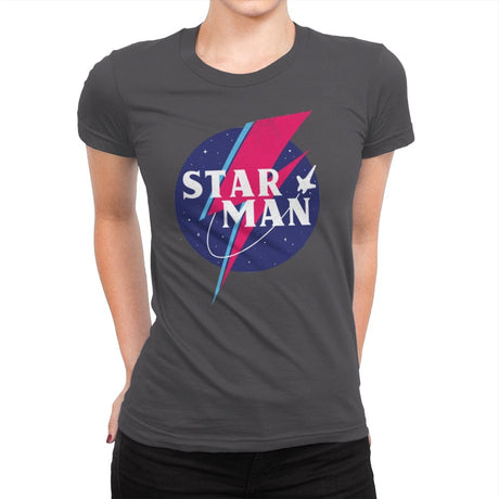 Starman - Womens Premium T-Shirts RIPT Apparel Small / Heavy Metal